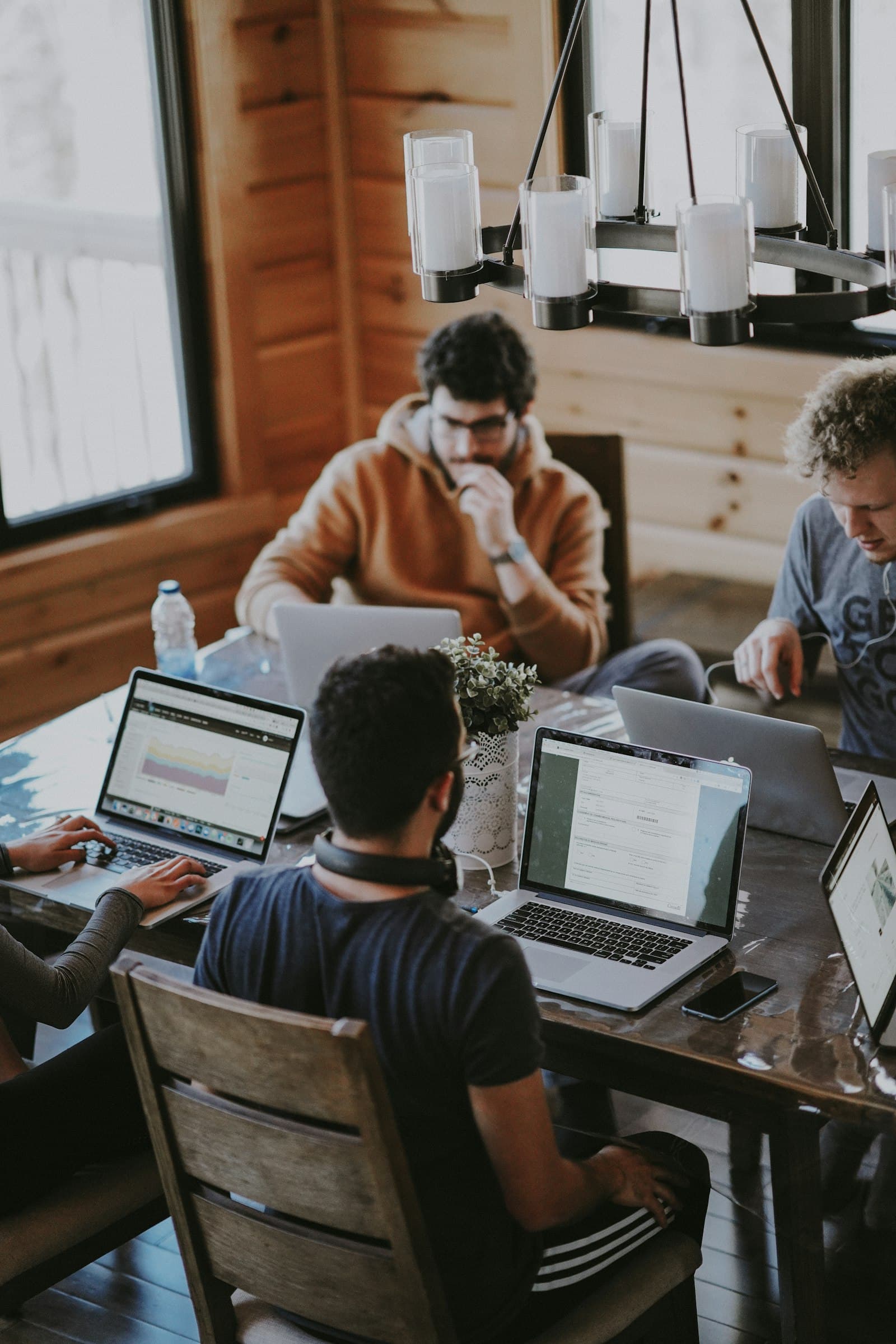 Healthcare professionals collaborating in an office